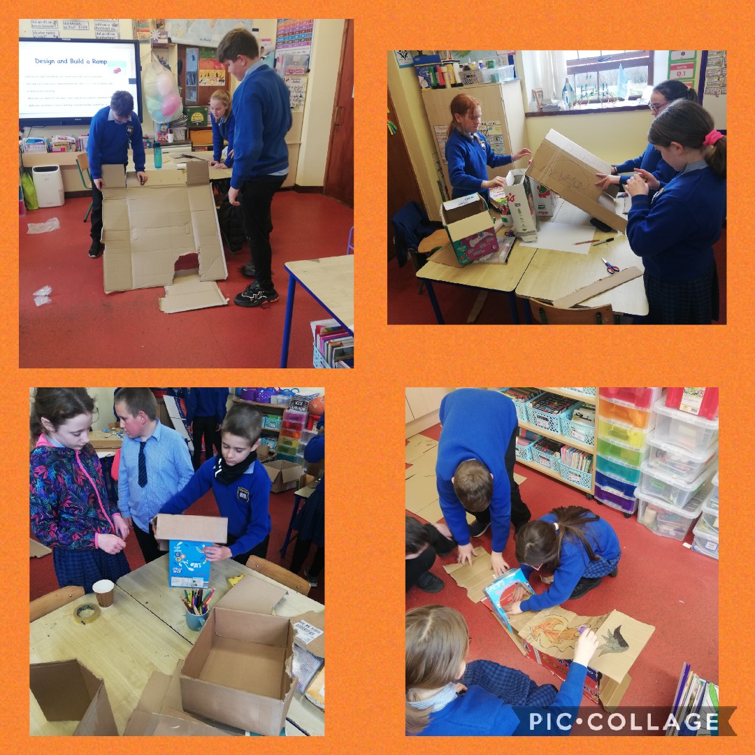 moveenns's tweet photo. Our 30 minute #steam challenge for #ScienceWeek2020 was to design &amp; make a 🚗 ramp using just cardboard &amp; selloptape.😃 #teamworkmakesthedreamwork #rang5 #rang6 @PDSTPrimarySTEM @DPSM_Activities @ProjectSteaming https://t.co/3oei0AsvYU