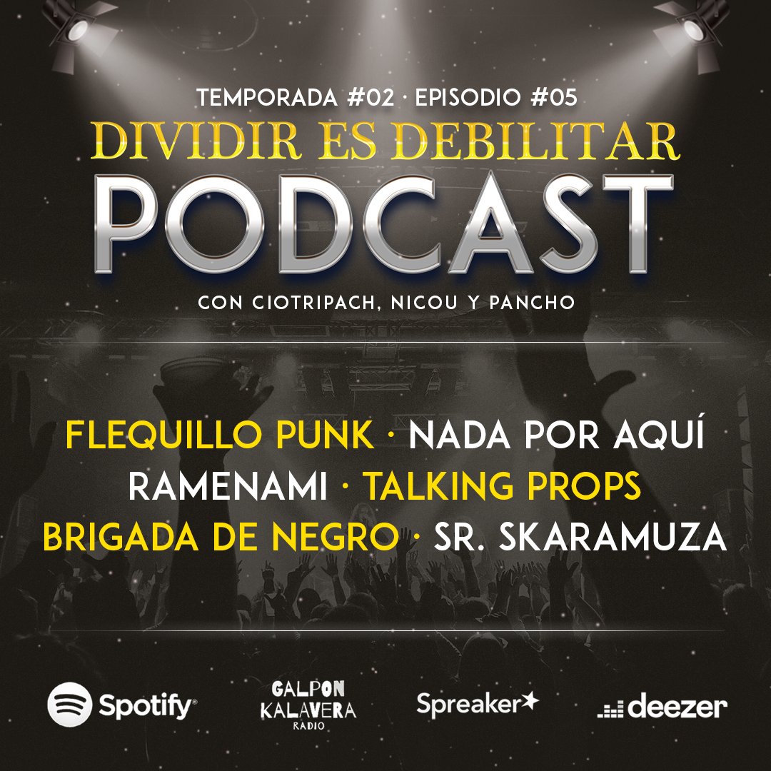 Como todos los viernes a las 8pm los invitamos a descubrir los nuevos y viejos exponentes de la música #hxc #punk y #ska. Hoy DIVIDIR ES DEBILITAR por GALPONKALAVERA.NET. Les esperamos!