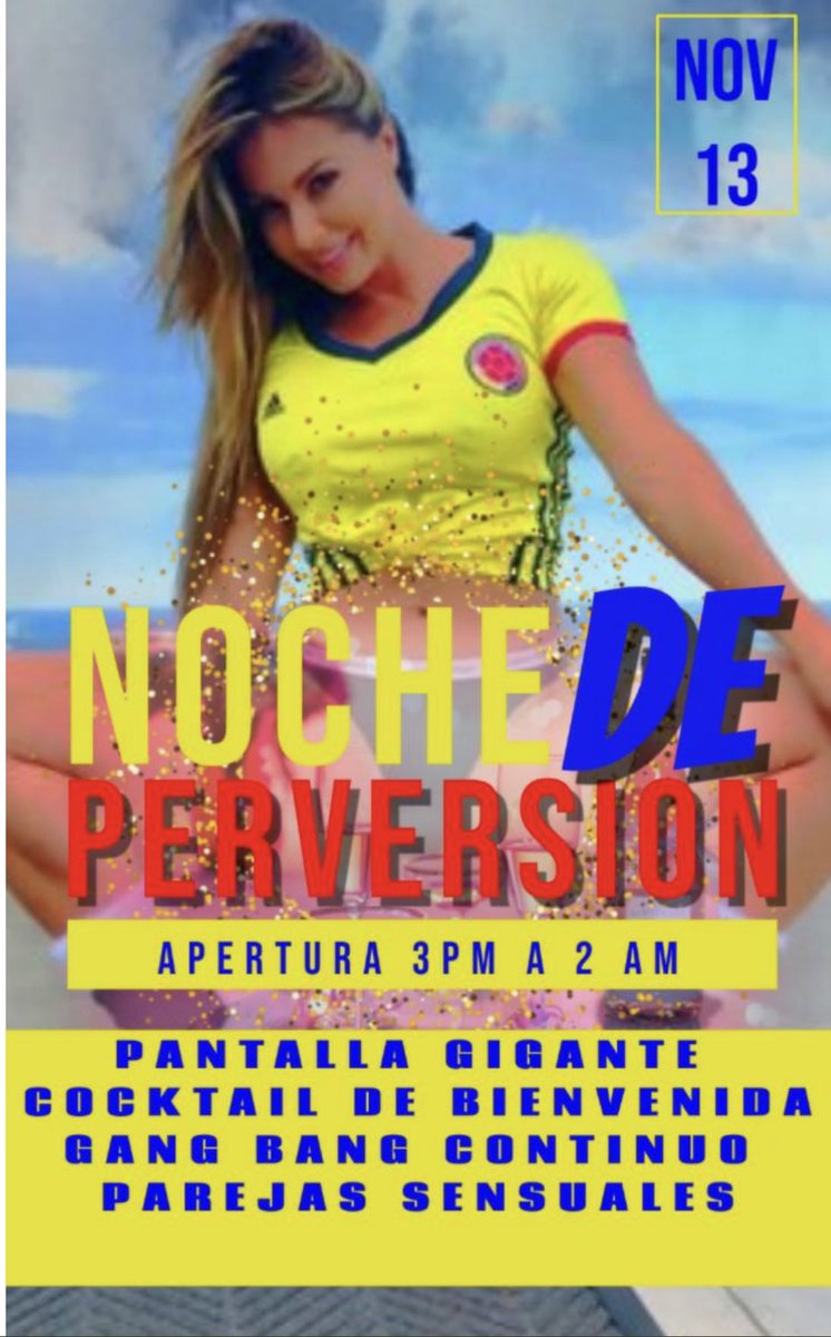 NicoleAtrevi's tweet photo. Hoy gran sábado #swingerbogota desde las 3 pm con unos partidos muy especiales 🍾🎉 anfitrionas lindas en acción🎶🥂 y parejas sensuales🎉 WhatsApp información 📲312 493 6668  🏩 sauna y jacuzzi 💆🏻‍♂️ #viernesdelabios #Viernes13 #bogotaswinger #swingerbogota #Singles #parejassw 🙌🏻 https://t.co/IiEL3Ki4b9