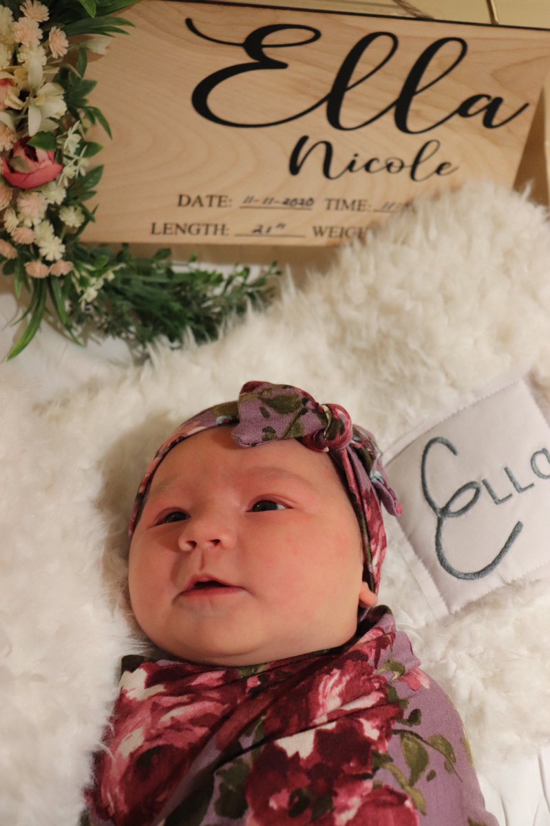 mill5486's tweet image. Sara and I are elated to announce the birth of our baby girl, Ella Nicole Miller!

Born: 11/11/2020 at 11:43 p.m. @ Forbes Hospital
8lbs 10oz, 21"