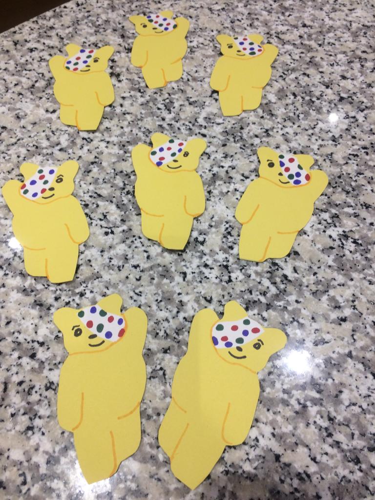 Our Unit Helper Chris is baking Pudsey biscuits (as many as her age - but that's a secret!) &amp; skipping her age 10 times to raise money for <a href="/BBCCiN/">BBC Children in Need</a>. You can sponsor her here: justgiving.com/fundraising/54…