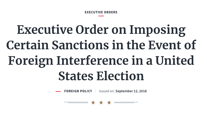 Sure makes you wonder if Q+ knew something about this before the rest of us. Maybe, just maybe, this has something to do with it all...  https://www.whitehouse.gov/presidential-actions/executive-order-imposing-certain-sanctions-event-foreign-interference-united-states-election/