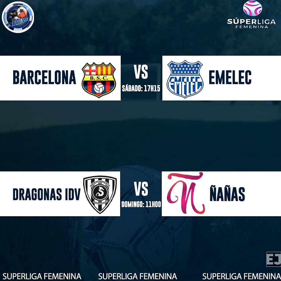 100Sports4's tweet photo. ASÍ SE JUGARÁ LOS PARTIDOS DE VUELTA DE LOS PLAY OFFS DE LA SLF
.
.
https://t.co/j27yRGC1ZJ
.
.
#100xcientosports #DragonasIDV #ClubÑañas #CarnerasUPS #LigaFemenino #NacionalFemenino #CuencaFemenino #BarcelonaFemenino #EmelecFemenino #SLFDirectv #SuperLigaFemeninaDirectv https://t.co/09u6OawHLI
