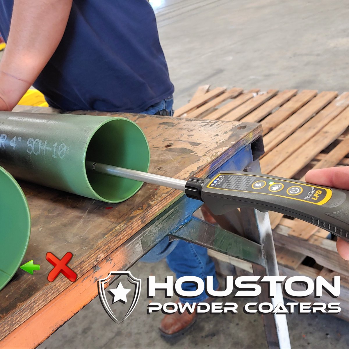 HoustonCoaters's tweet photo. Holiday Testing, otherwise known as Continuity Testing or ‘Jeeping’, detects voids &amp; other porosities in the coating by applying a voltage over the coated area.  #HoustonPowderCoaters #HoustonPowderCoating #PowderCoatingHouston #TexasPowderCoaters #TexasPowderCoating #HolidayTest https://t.co/3a1Zd93xBt