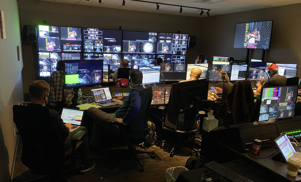sportsvideo's tweet photo. .@ufc's new IP-based broadcast operations center is now live at the UFC Apex facility in Las Vegas. The BOC is comprised of three production-control rooms, two audio-production rooms, two replay rooms, and a shading room.

For a full breakdown 👊🤼: https://t.co/v8uHzE796K https://t.co/klqbXiwDmX