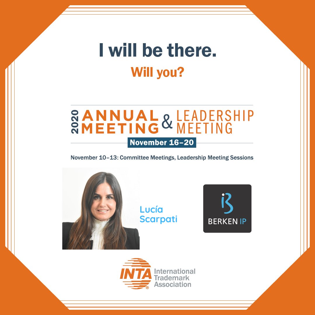 Don´t miss out on INTAconnect: the virtual networking platform for #INTA2020! Please feel free to request a meeting with our Partner Lucía Scarpati through INTAconnect #INTA #trademarks #INTAconnect