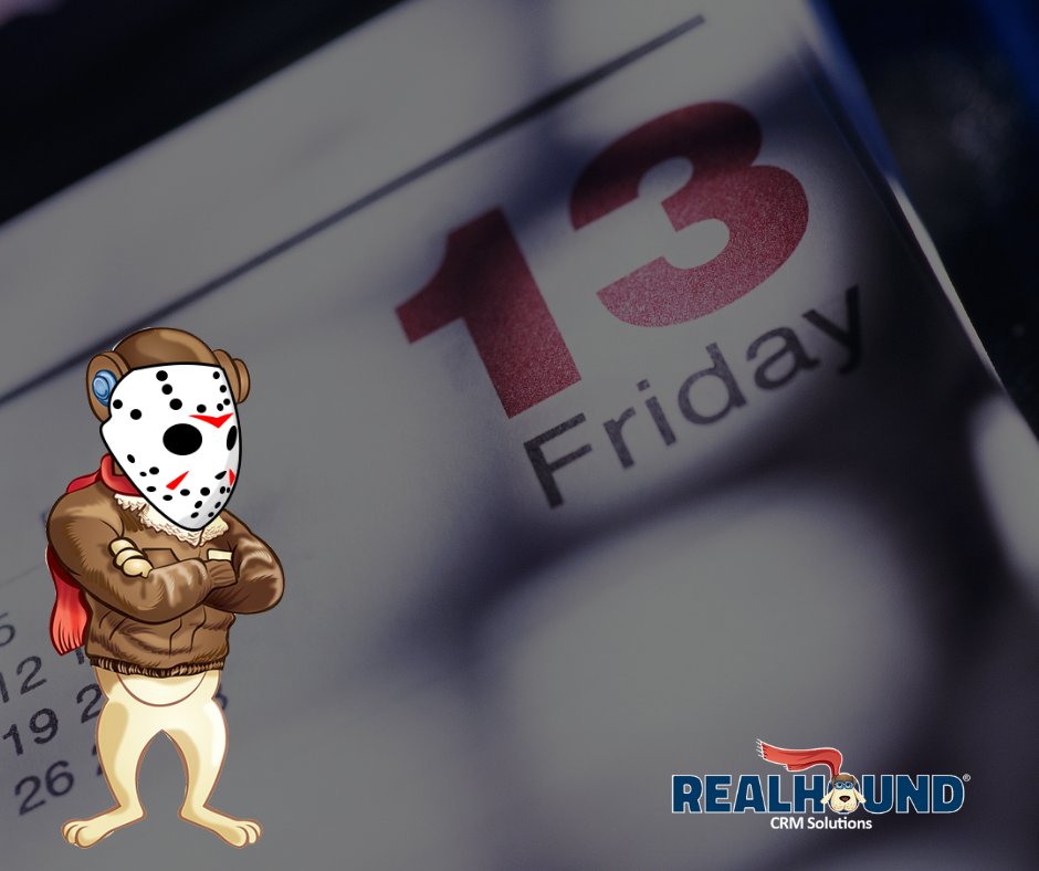 RealHound's tweet photo. Today, is Friday the 13th, the 2020 edition- But don't get spooked by your lack of organization- our CRM can help! 
#crm
#fridaythe13
https://t.co/q1EP2yTBUJ https://t.co/YaHXl5nnaa