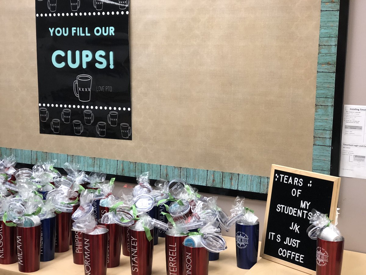 SHEsailors's tweet photo. Thank you to our Ah-Mazing PTO for filling our cups! ☕️ #SHEBrave https://t.co/MMdnr8fG7x