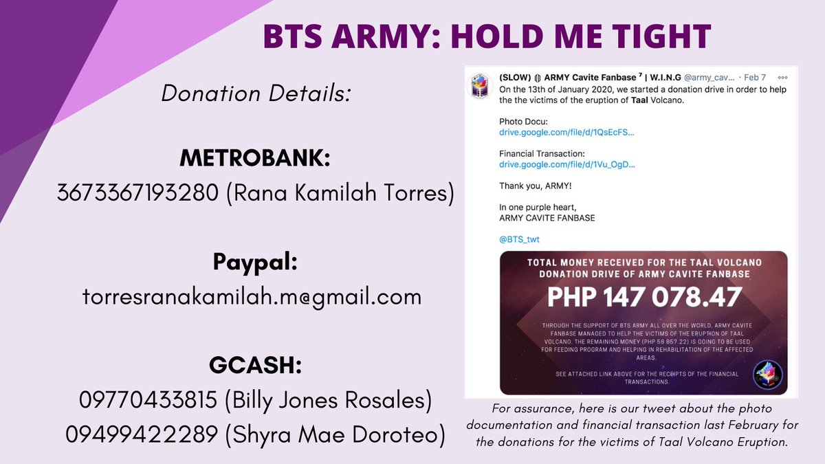 army_cavite's tweet photo. @BTS_twt ARMY: Hold Me Tight (Kapit Cagayan, Kapit Pilipinas) organized by ACF
As the whole province is currently submerged in floodwater, ACF decided to raise funds and collect in-kind donations that would help the people of Cagayan Valley Region.
#CagayanNeedsHelp https://t.co/KeO3BR96sQ