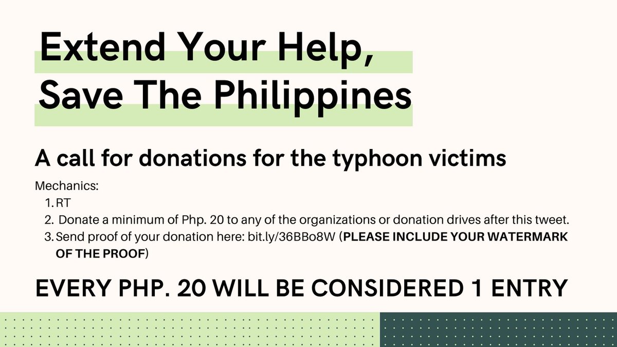 ljnscart's tweet photo. 🐶 #ljnsGA Extend Your Help, Save the Philippines

We all enjoyed spending our funds to buy merch. It won't hurt if you will spare some of our funds to the victims of the calamities. 

Check details in the pics.

Send proof here: https://t.co/RavQxa4KMI

Ends: 11/25/20

PH ONLY https://t.co/tXIJK2rsj1