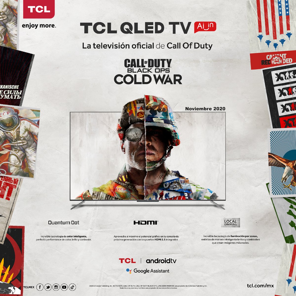 tclmex's tweet photo. Convocamos a todos los soldados a participar en el torneo oficial de #CallOfDuty patrocinado por TCL.
Inscríbete aquí y vuélvete una leyenda: https://t.co/VuFUOMbltt
#TCLMEX #EnjoyMore #Qled #4K #HDR #MakingLifeIntelligent https://t.co/GO3XzUaf3Y