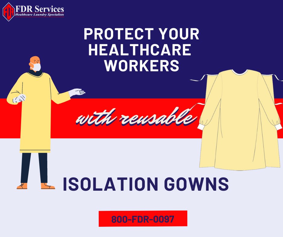 As the entire world is anticipating the next #COVID19 wave, make sure your #healthcare facility is covered with essential #PPEs for your providers! Call us now to learn about #FDR’s reusable isolation gown program: 800-FDR-0097

#MedTwitter