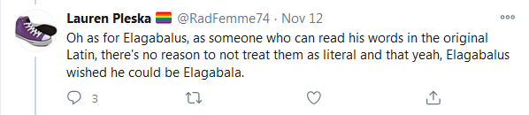 Also on that thread, a hilarious attempt to mansplain me the primary sources I use in my work.He still doesn't have a clue what's so funny about his comment   https://twitter.com/AugustaAndarta/status/1326908027283312641