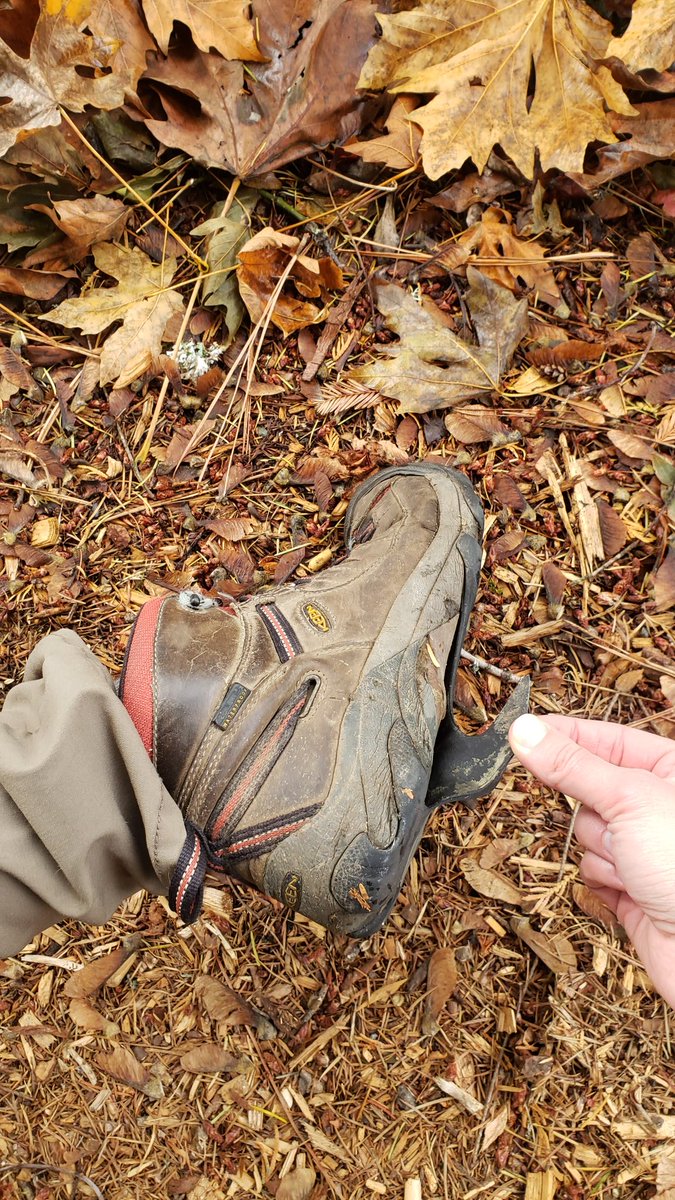 PWDenman's tweet image. @KEEN Suggestions for when the sole of your otherwise good boot separates from its body? #geartips #hikingproblems