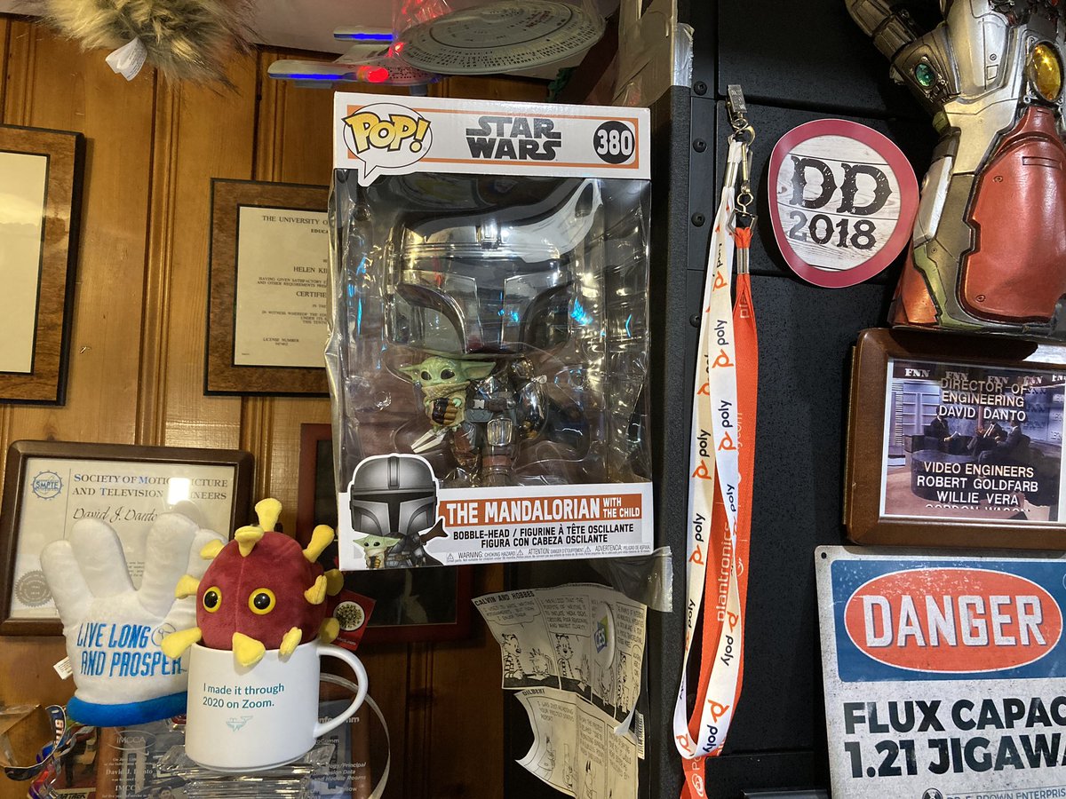 NJDavidD's tweet photo. Some new pop-culture items for my real (never virtual) background. #LifeOnVideo. #Collaboration https://t.co/n3PyCEI3MW
