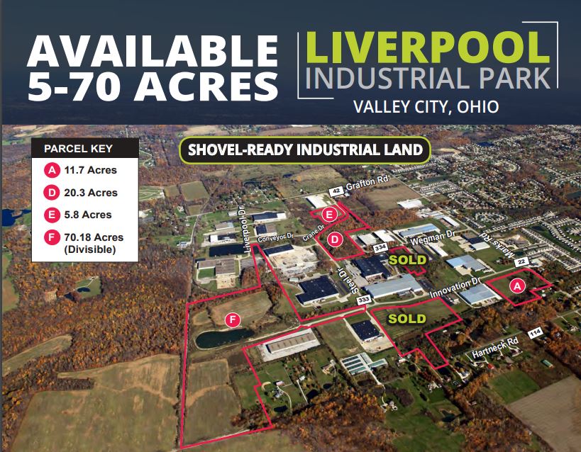 's tweet image. Shovel-ready #landforsale in Northeast Ohio's 2nd largest industrial park. 

5-70 acres in Valley City. 

15-year, 100% #taxabatement on new construction, job creation tax credit. 

Ability to build up to 300,000 SF building.

View our info/aerial video -&amp;gt; bit.ly/2ZH7MW3