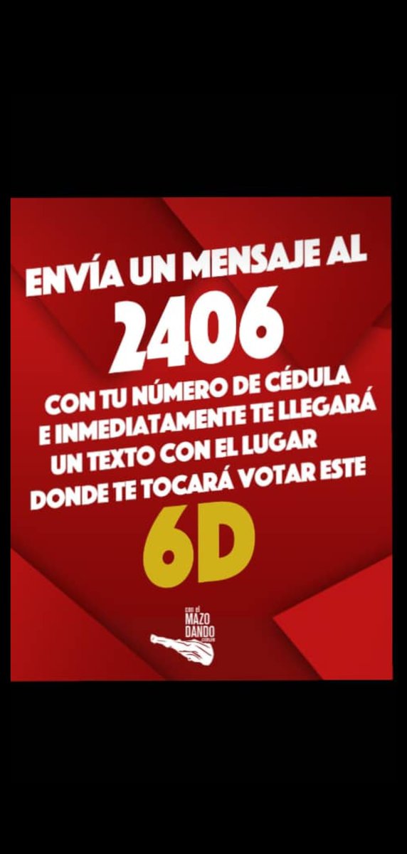 municipalinfor1's tweet photo. Ya sabes dónde votar as este #6DIC?

Aquí te damos la información para saber dónde votaras! 

#VenVamosJuntos #TropaCircuito4 @RodolfoSanzPSUV https://t.co/WZrVIkuPbN