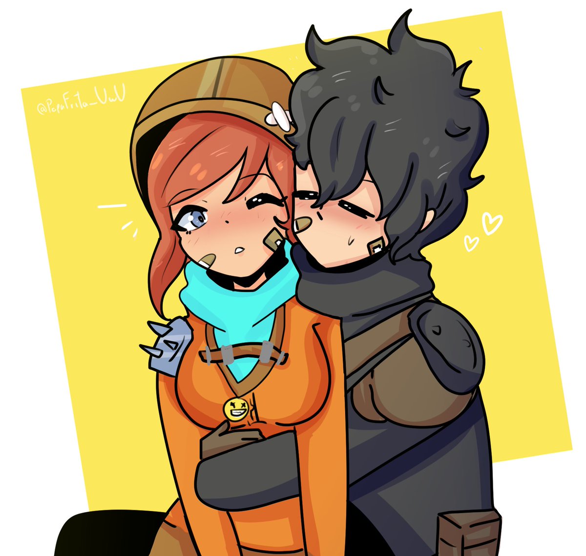 PapaFrita_UwU's tweet photo. Mayhem and Supersonic commission for @Azurtex and
@Dizourdre 🥺♥️ 
#Fortnite #FortniteBR #FortniteArt https://t.co/6ZJBDWNOXt