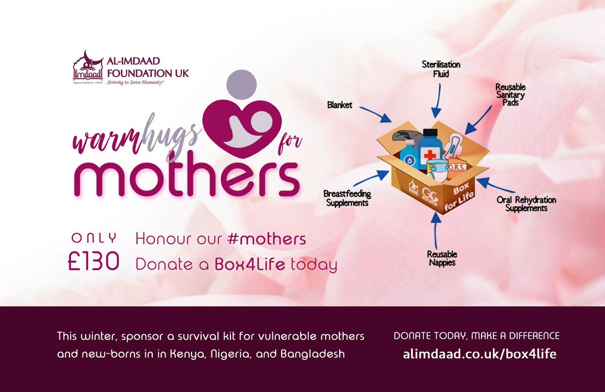 Alimdaad_UK's tweet photo. Heroes who purify our lives of the darknesses and the pain we suffer, Heroes who are symbols of life itself...Mother's.

Please support this worthy cause. TOGETHER we can make a valuable difference.

https://t.co/eWAlC6pXFx

#mothers
#box4life
#warmhugs https://t.co/Iw4o4kFr1s
