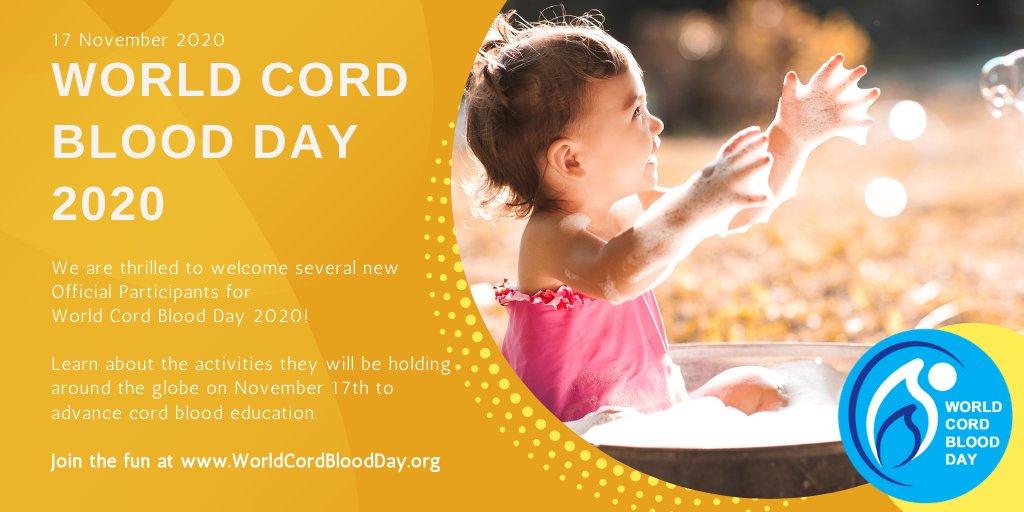 CordBloodDay's tweet photo. JOY! HAPPINESS! HOPE! Yes, we feel all of these things each time a new activity is added to #WorldCordBloodDay 2020 by Official Participants! Thank you #StemCyte #India and #Acibadem Famicord in #Istanbul for educating parents about #cordblood banking: https://t.co/xQky5EMrgP https://t.co/f9IUI6e58w