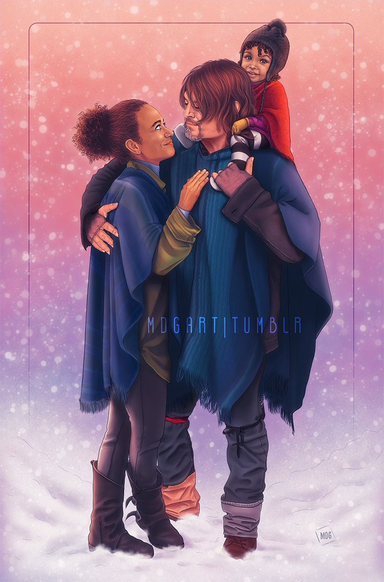 ampoliow's tweet photo. Daryl Connie and Little DJ Dixon [Donnie Family]
The endgame that we deserve! artwork by @ms_doomandgloom 
@wwwbigbaldhead @LaurenRidloff @ScottMGimple @FOXtvUK #TWD #TWDFamily #Donnie https://t.co/uIoAKaR8xZ