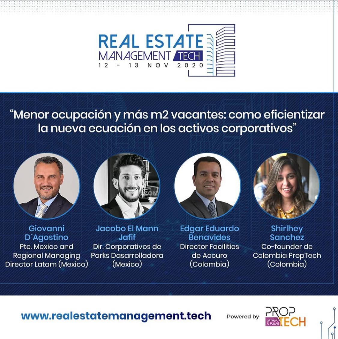 Colombia PropTech (@colproptech) on Twitter photo #HOY 2PM (COL) en el Salón Proptech LATAM se llevará a cabo el panel: Menor ocupación y más m2 vacantes: como eficientizar la nueva ecuación en los activos corporativos. en el que estará nuestra VP Corporativa y CoFundadora <a href="/shirlheysanchez/">Shirlhey Sanchez</a> <a href="/ProptechLatam/">Proptech Latam</a>
realestatemanagement.tech/conferencias/#… #HOY 2PM (COL) en el Salón Proptech LATAM se llevará a cabo el panel: Menor ocupación y más m2 vacantes: como eficientizar la nueva ecuación en los activos corporativos. en el que estará nuestra VP Corporativa y CoFundadora <a href="/shirlheysanchez/">Shirlhey Sanchez</a> <a href="/ProptechLatam/">Proptech Latam</a>
realestatemanagement.tech/conferencias/#…