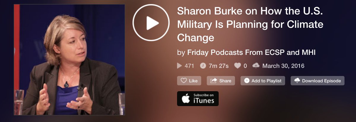 Burke focuses on climate change's impact on the US military and its ability to wage war. But what seems absent from her focus is a recognition that US military is a big threat to the climate. The Pentagon is responsible for more greenhouse gas emissions than up to 140 countries.