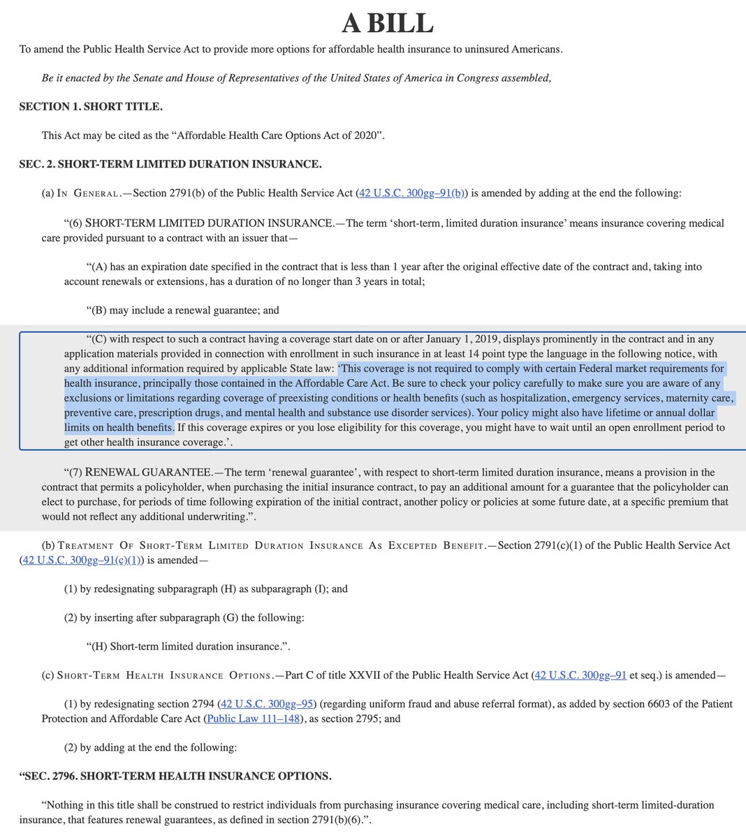 Loeffler is touting her bill to codify Trump health care plans, which allow insurers to block coverage for pre-existing conditions, prescription drugs, hospitals, maternity, emergency services and so on.No cosponsors.