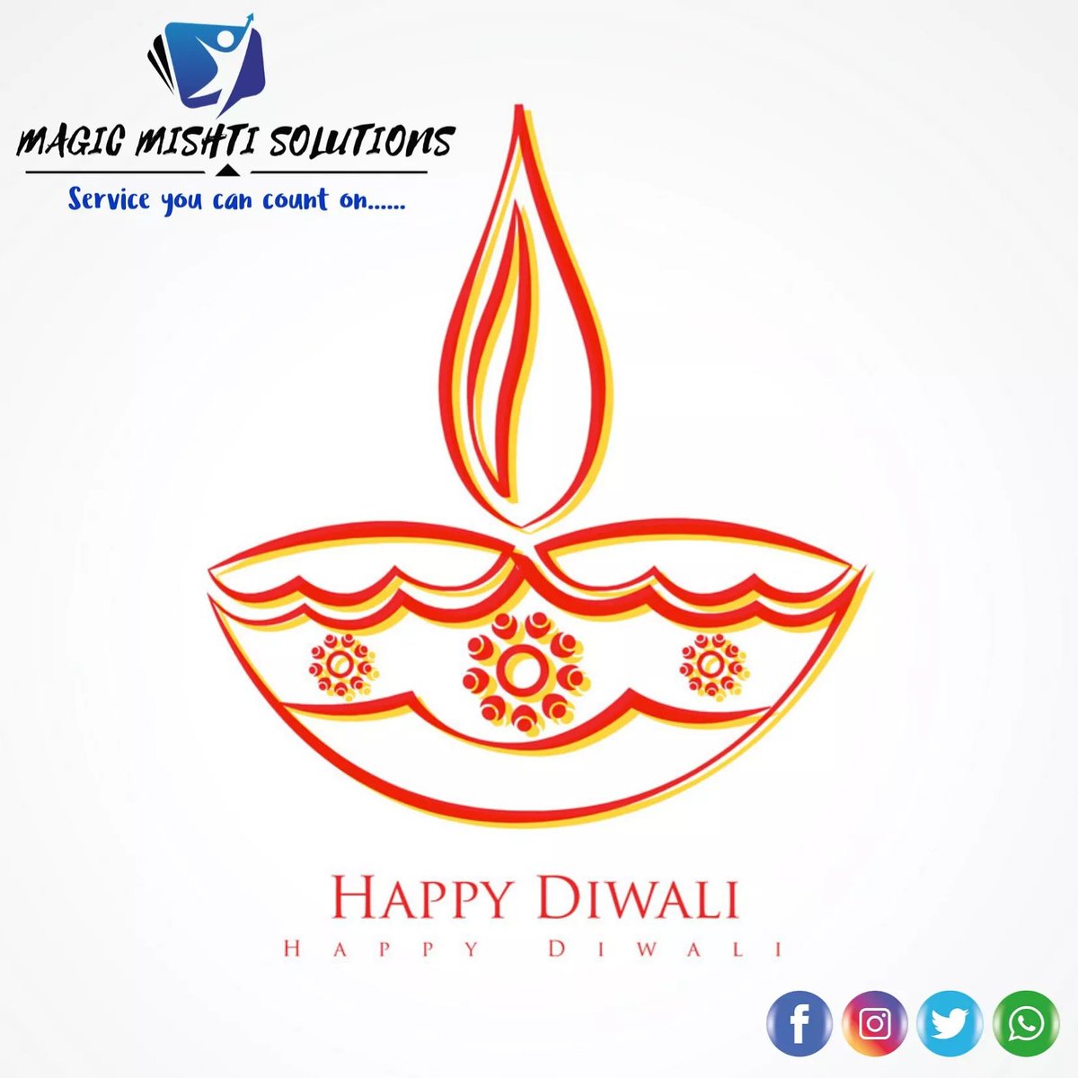 MagicMishti's tweet photo. May the auspicious festival of lights, beautifully illuminate every corner of your life by adding sparkling moments of Love, Happiness, Success, and Joy.

May you enjoy this festival with your loved ones with high spirits.
#Happy_Diwali
#MagicMishtiSolutions https://t.co/Rb4Lzkv65g