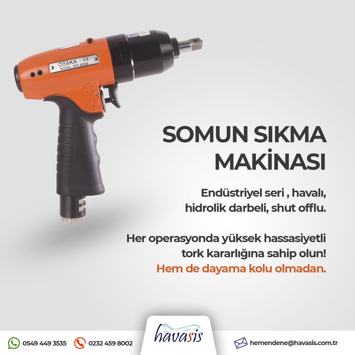 havasisas's tweet photo. Somun sıkma makinası
Endüstriyel seri, havalı, hidrolik darbeli, shut offlu.
Her operasyonda yüksek hassasiyetli tork kararlığına sahip olun.

Alışveriş : https://t.co/3KZIBb3FAW
Kurumsal İletişim : https://t.co/xwlz8s35qH

#havasis
#somunsıkmamakinası
#pahaliyaalma https://t.co/trbIMtoJse