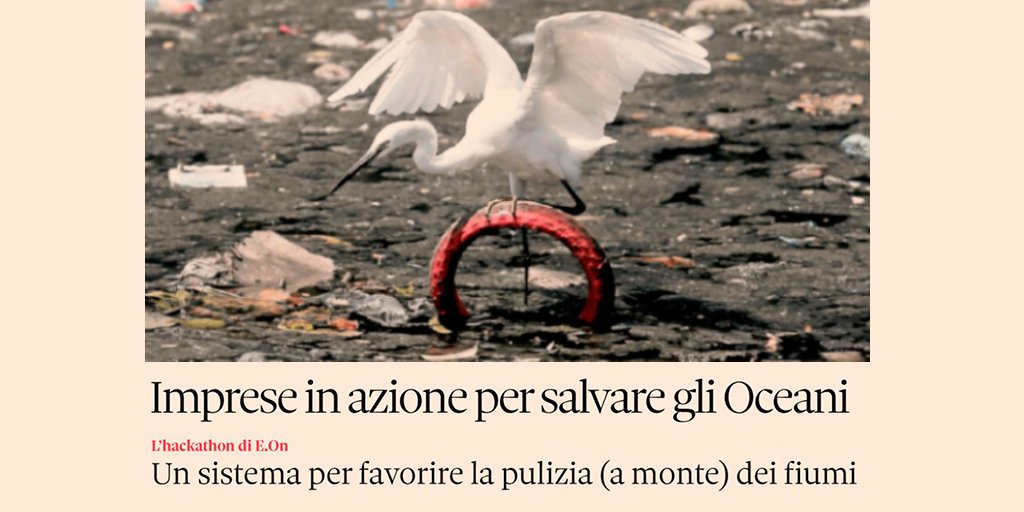 EON_Italia's tweet photo. Oggi il @sole24ore racconta River Cleaner, il progetto di @blueecoline vincitore dell'Oceanthon, il 1° hackathon italiano per salvaguardia dell'#oceano, che abbiamo supportato per un mare più pulito.
Evento organizzato da @IocUnesco e @CmccClimate.
#Energy4Blue @decenniodelmare https://t.co/V7QkAYh2it