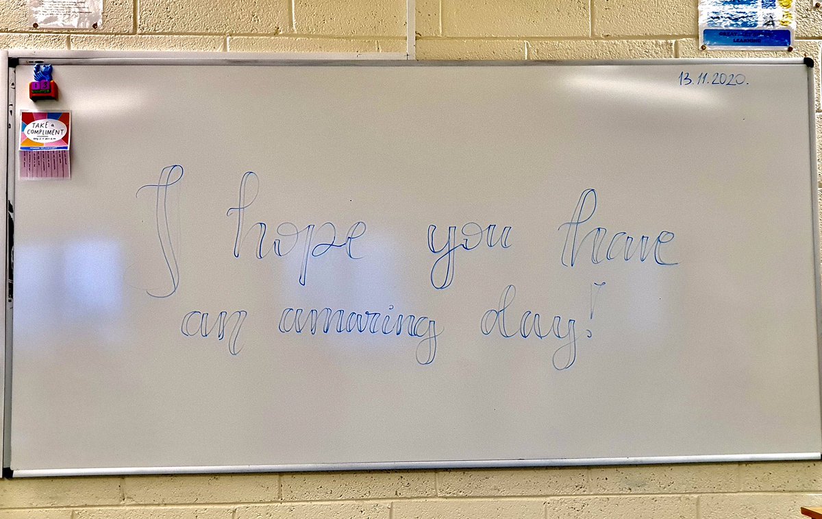 Geography_BCS's tweet photo. How lovely to walk into my 3rd year Geography class to see this on the board this morning #WorldKindnessDay #thekidsarealright #BeKind https://t.co/4xsSG1O34x