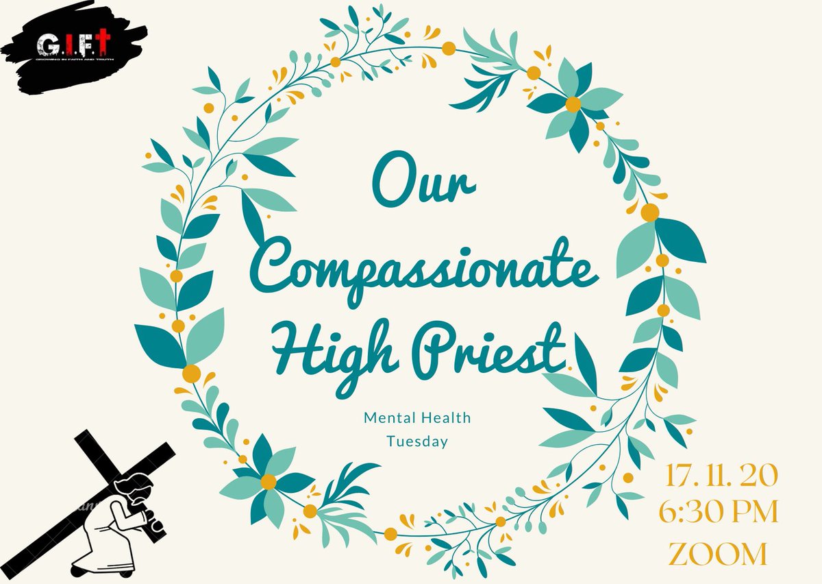 GIFTUOB's tweet photo. Coming up next Tuesday, GIFT UoB will be having a mental health Tuesday session! Come along as we find out more about our compassionate High Priest🙌🏾✝️
@6:30pm, tell a friend to tell a friend💜 
Zoom link below 

https://t.co/mNs4Cz2mAh
 (Tuesday meeting) https://t.co/bOiP6F13RQ