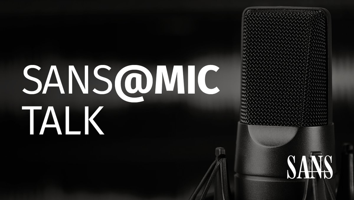 SANS @ MIC talks are special, bonus sessions open to everyone and focused on hot topics in #cybersescurity. Check out the agenda and register for a talk today: sans.org/u/18XQ