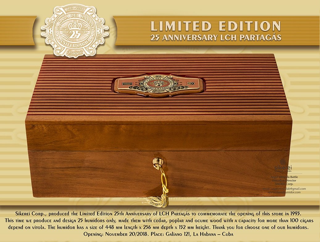 SikereiH's tweet photo. Is November of LCDH Partagรกs' Friends ๐จ๐บ, and we bring you the Limited Edition "25 Anniversary of LCDH Partagรกs", with only 25 numbered humidors for more than 100 Cigars.
#Cuba #G121 #cigarlifestyle #topcigars #humidorlife #handmadehumidor #Cigarcollector #premiumcigar https://t.co/vvTx3Zo9BA