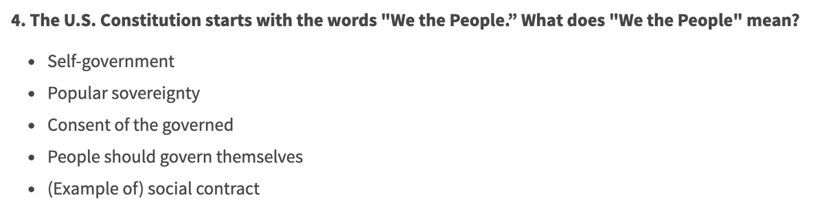 Revised "We the People" question, which I forgot to include earlier, is a bit odd. Old question left, new one right.