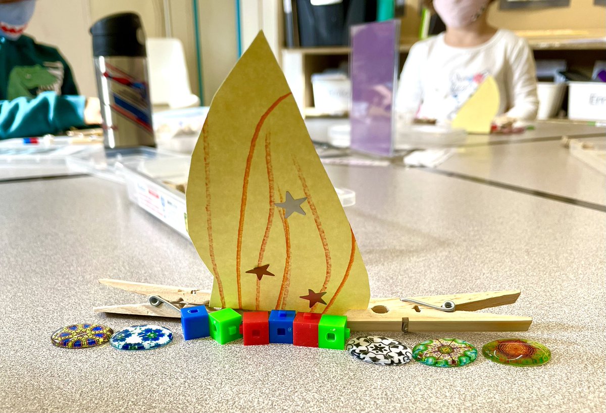 LiaWitcher's tweet photo. Today we learned about Diwali, how we celebrate in our #community and around the world.  #STEM challenge was to create a diya with an upright flame using #looseparts. We fostered a #growthmindset &amp; #persevered. #HappyDiwali to all who celebrate!  @AllenbyPS @LogsInTO https://t.co/XH7grZpgbO