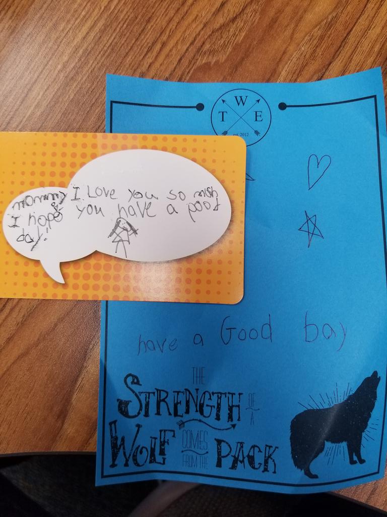 Today I am grateful for a daughter who leaves surprise notes in my lunchbox. #TWEHowl <a href="/TWEHowl/">Tom Wilson Elementary</a>