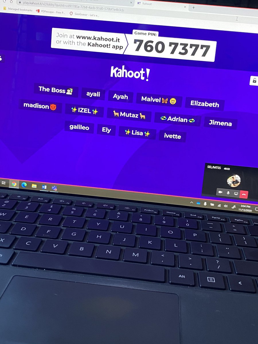 MsSkopek's tweet photo. On Fridays, we like to end out day with a Kahoot for some fun and class bonding. Today, the kids wanted me to play. I challenged them by offering extra credit if they beat me. Even though I won, they still worked hard and worked together to try and beat me. Happy Friday y’all! https://t.co/JniBaaCKjy
