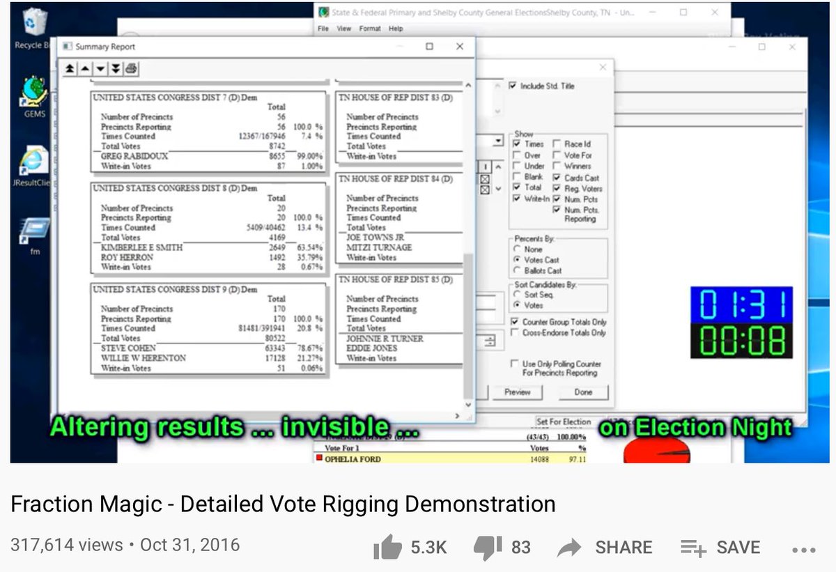 Bennie Smith of Tennessee discovered methods used to manipulate vote counts (fraction/decimal points used)