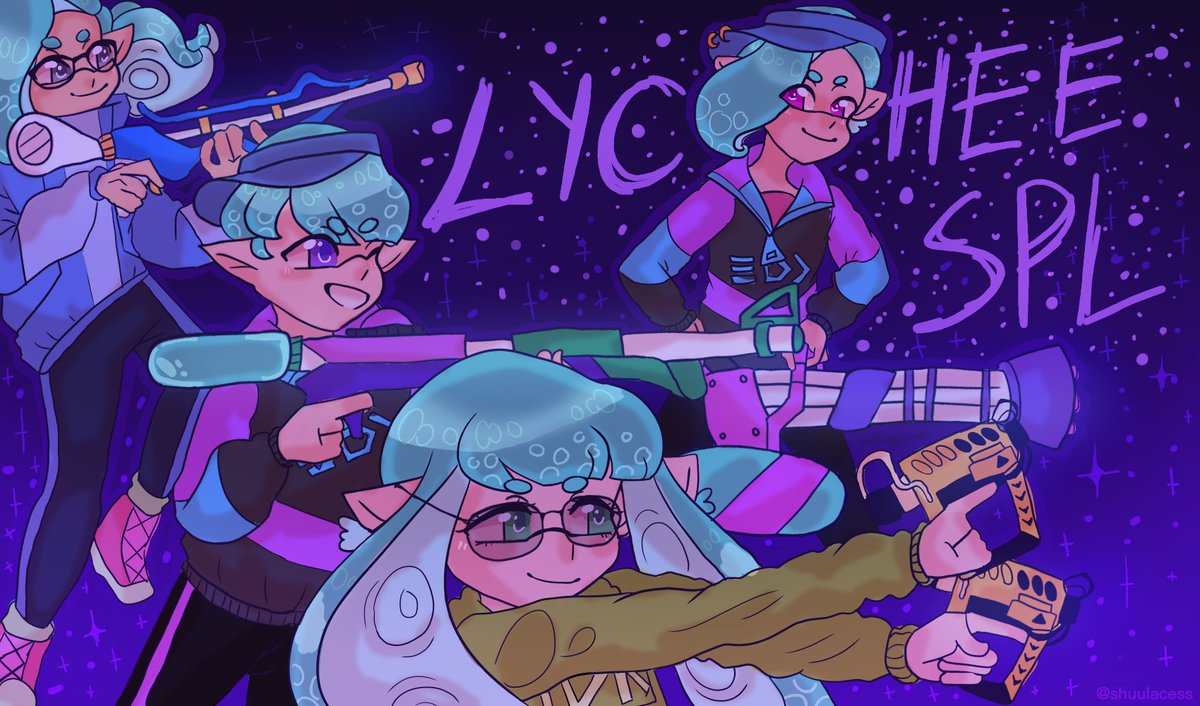 mawwrs's tweet image. drew @LycheeSPL :) @BeanLiotos @ruiichar @Dylan_Spl @TehVilly 

[ #splatoonart ]