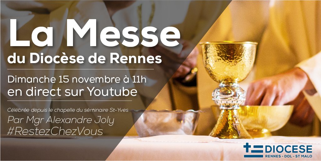 DioceseRennes's tweet photo. #Messe ce dimanche à 11h pour les catholiques d'#IlleetVilaine, en direct sur Youtube, célébrée par Mgr Alexandre Joly et animée par la communauté du séminaire St-Yves de #Rennes

🔴https://t.co/SGEEIySsEr

#messeendirect https://t.co/404x2yI7bT