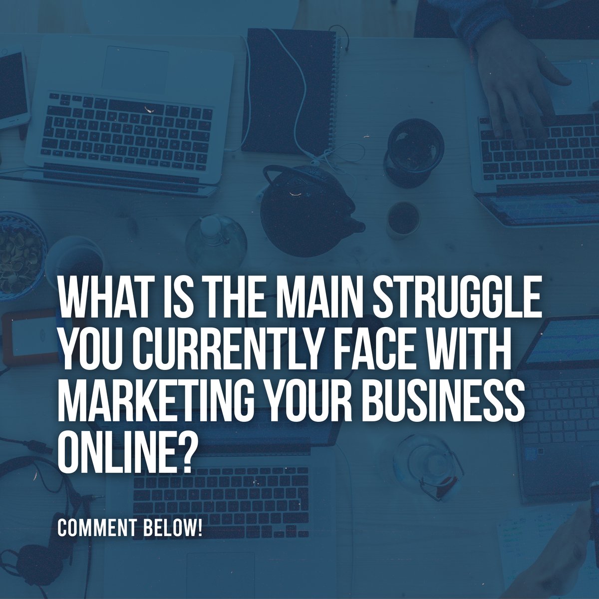 SignaMarketing's tweet photo. What is the main struggle you currently face with marketing your business online?

Let us know in the comments below and we will answer any of your questions!

#Poll #DigitalMarketingQuestions https://t.co/iKXEWbsoJo