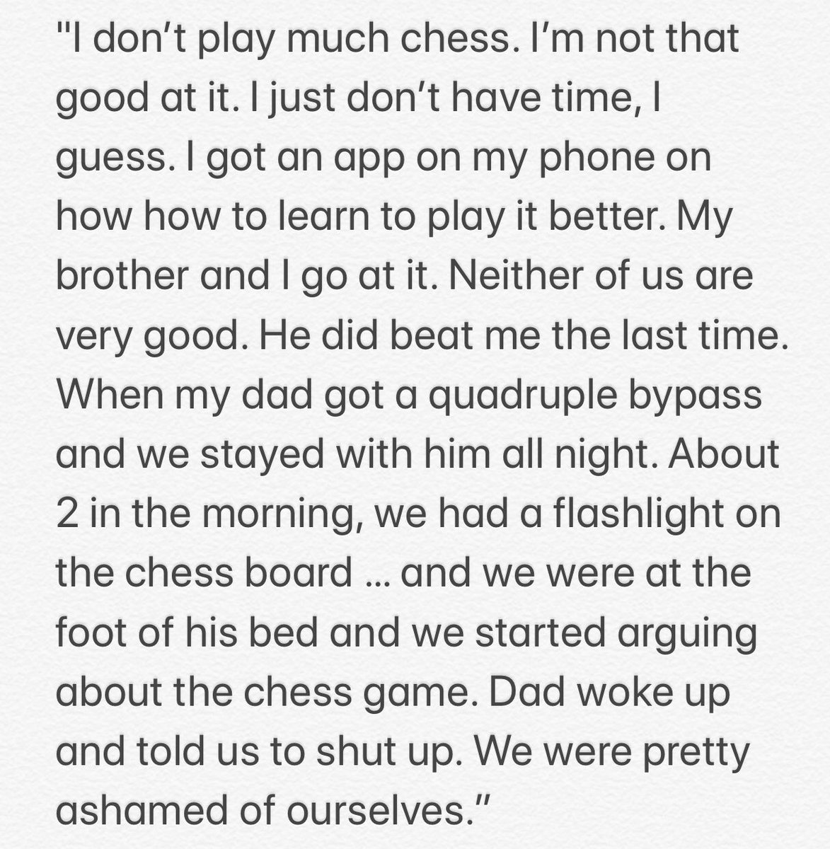 jamisonhensley's tweet photo. John Harbaugh was asked about how coaching against Bill Belichick can become a chess match.

Harbaugh replied with this great family story about his father and brother Jim: https://t.co/22POL70CR5