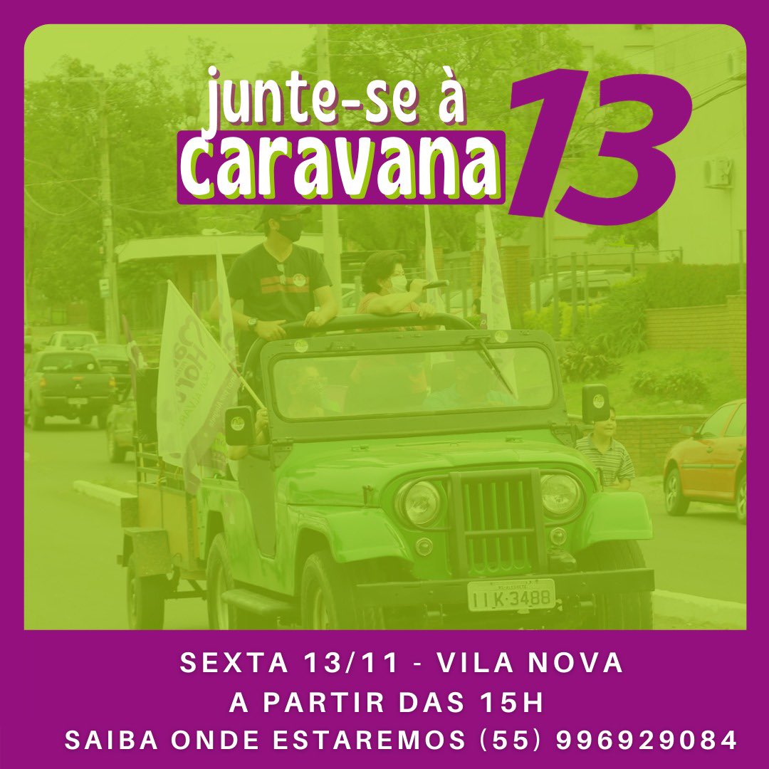 Hoje é o último dia de trabalho na campanha de rua.

Vem com a gente na caravana da mudança!