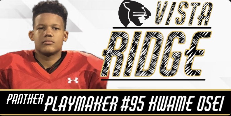 8TH GRADE PANTHER PLAYMAKER OF THE WEEK DL/OL KWAME OSEI