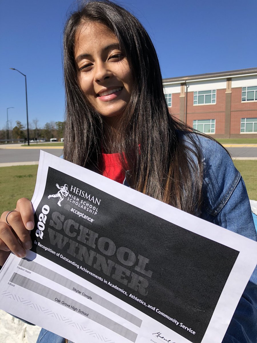 OGHSRoundabout's tweet photo. So proud of Skylar Coogle! Skylar is one of the finalist for the Heisman scholarship. Way to go Skylar! https://t.co/1KZWlgjN4t