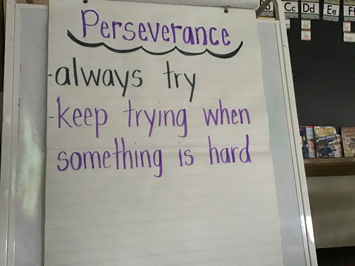 MsWigoodsClass's tweet photo. We learned a new word today — perseverance. We know that it means to try our best even when something is hard. We read the story “After the Fall” and learned that it is important to always get back up and try again. https://t.co/m5gTktP6wH