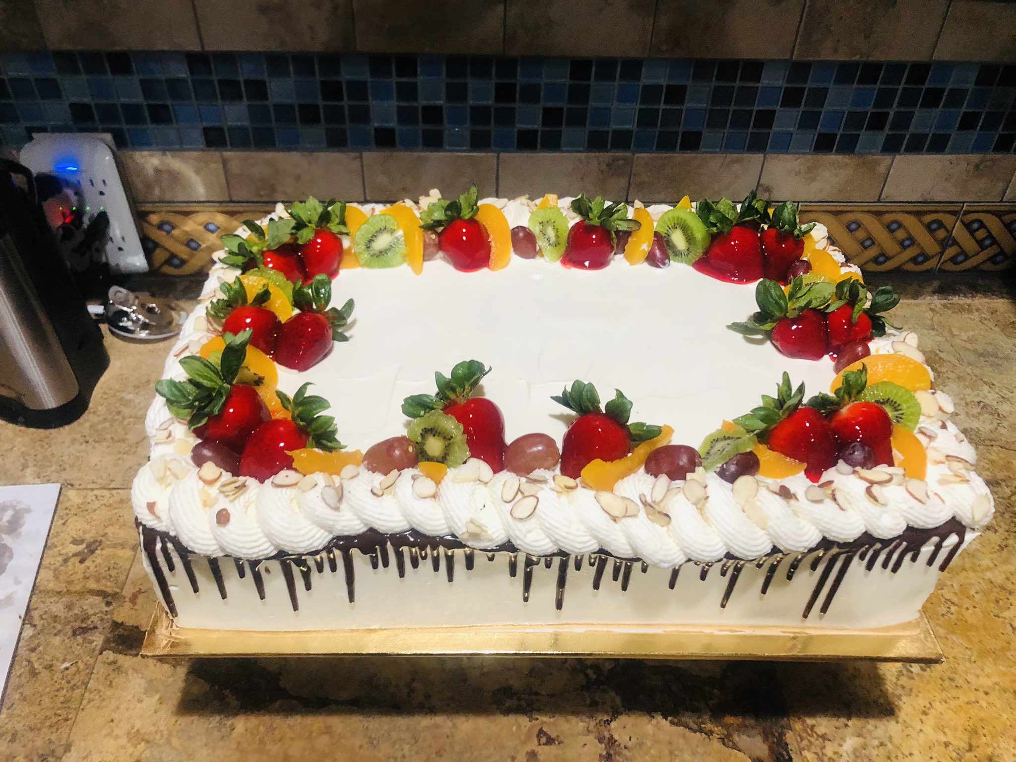 Tres Leches Birthday Cake With Fruit