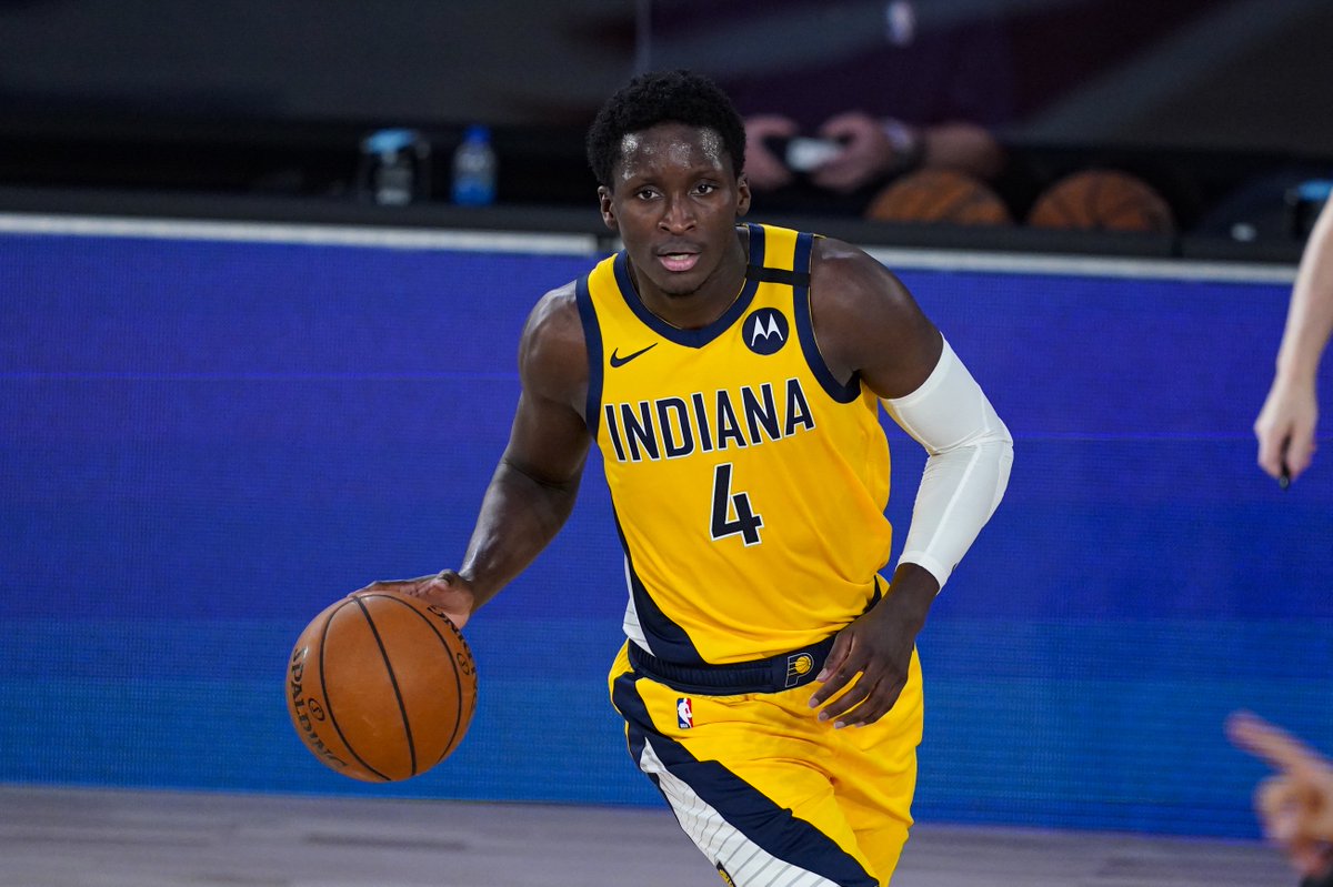 BleacherReport's tweet photo. Victor Oladipo has told the Pacers he is "fully committed" to the franchise, per @ShamsCharania

"I know there have been people saying that I have asked players to trade for me. That's just not true, period." https://t.co/cy6UhFyVkC